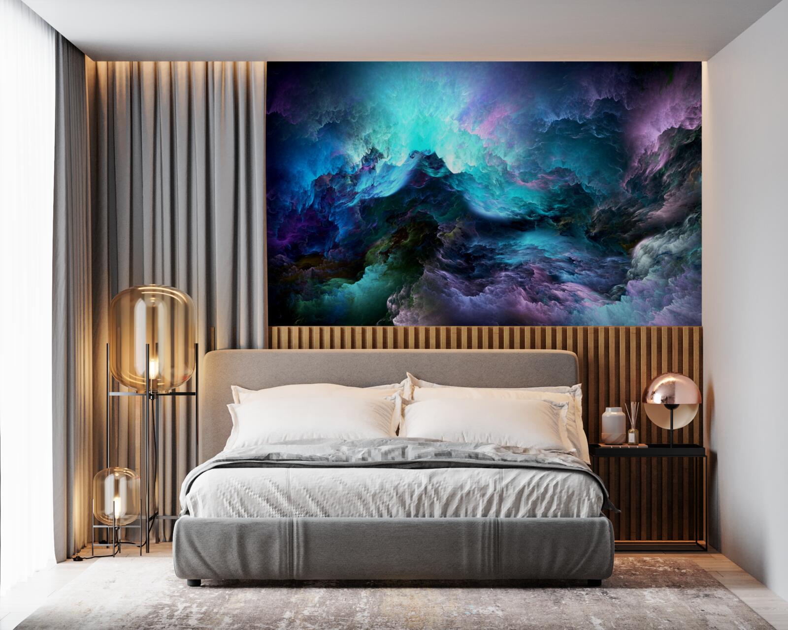 Fototapeta nocne chmury burzowe