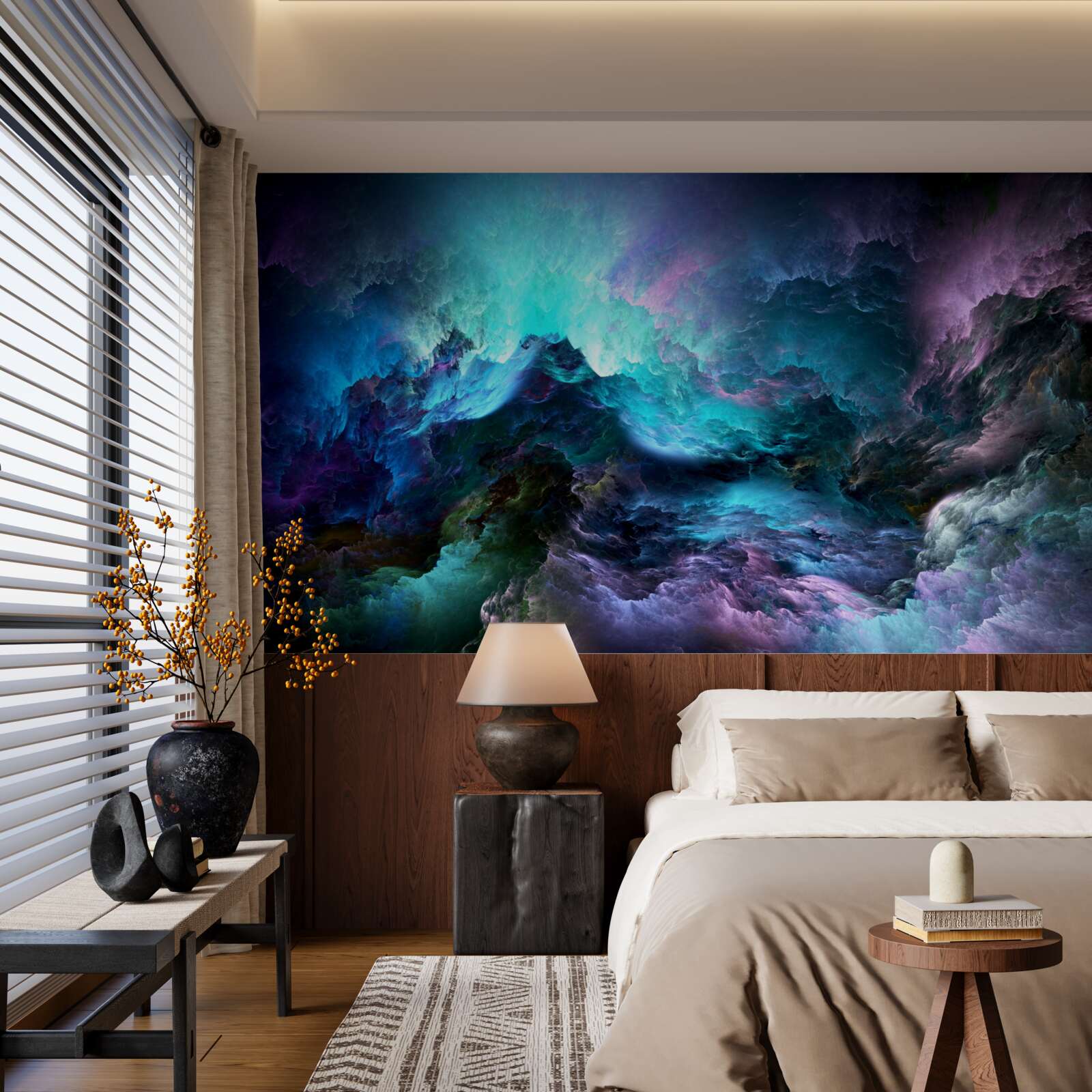 Fototapeta nocne chmury burzowe