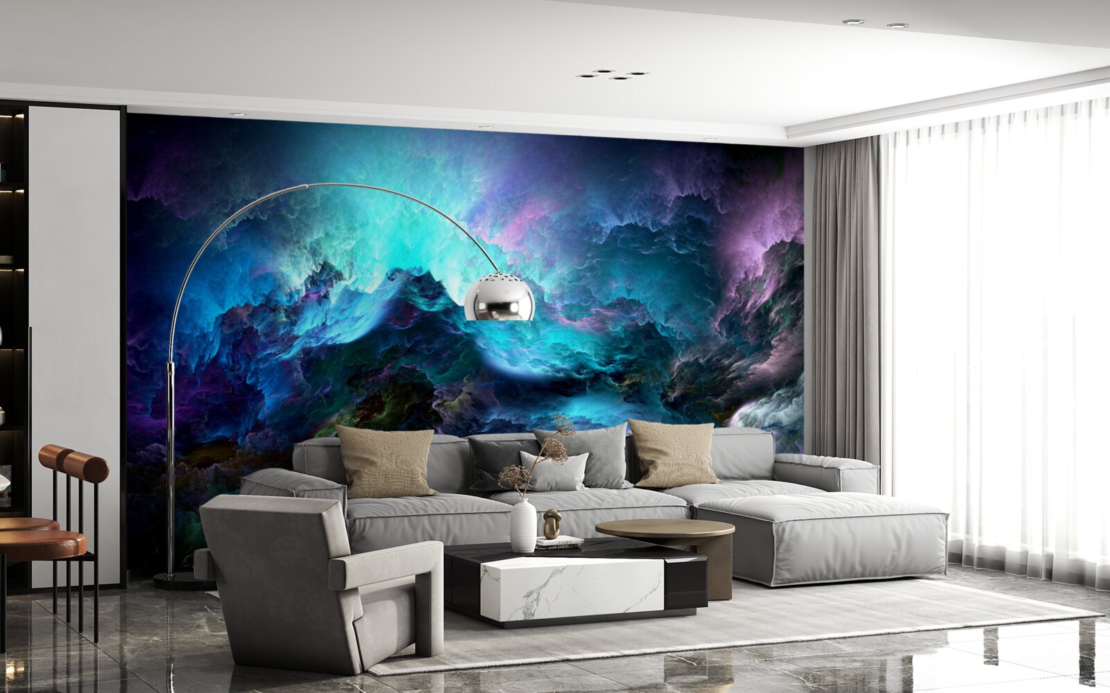 Fototapeta nocne chmury burzowe