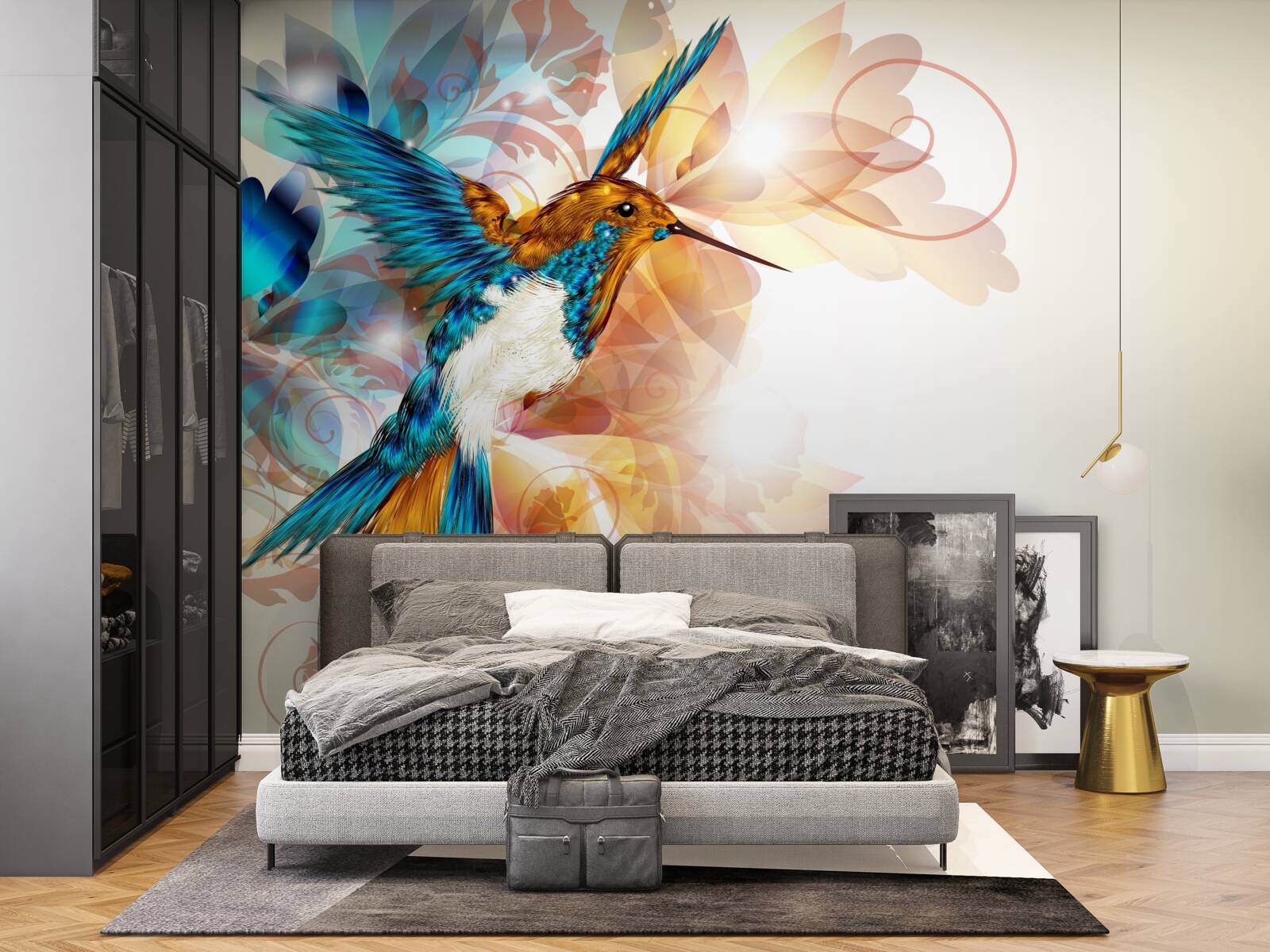 Fototapeta niematerialny niebieski koliber