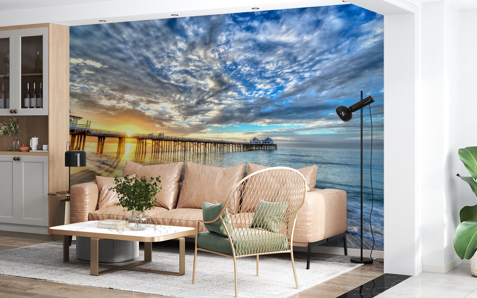 Fototapeta molo dla rybaków o świcie