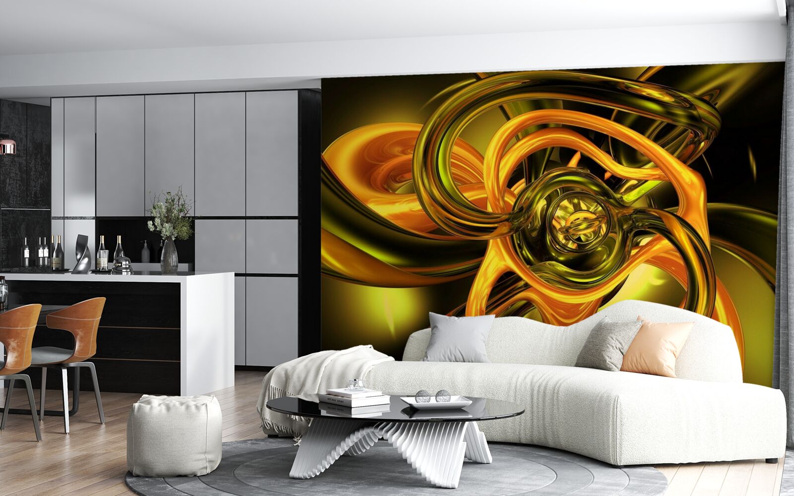 Fototapeta zamknięte linie o gładkich konturach