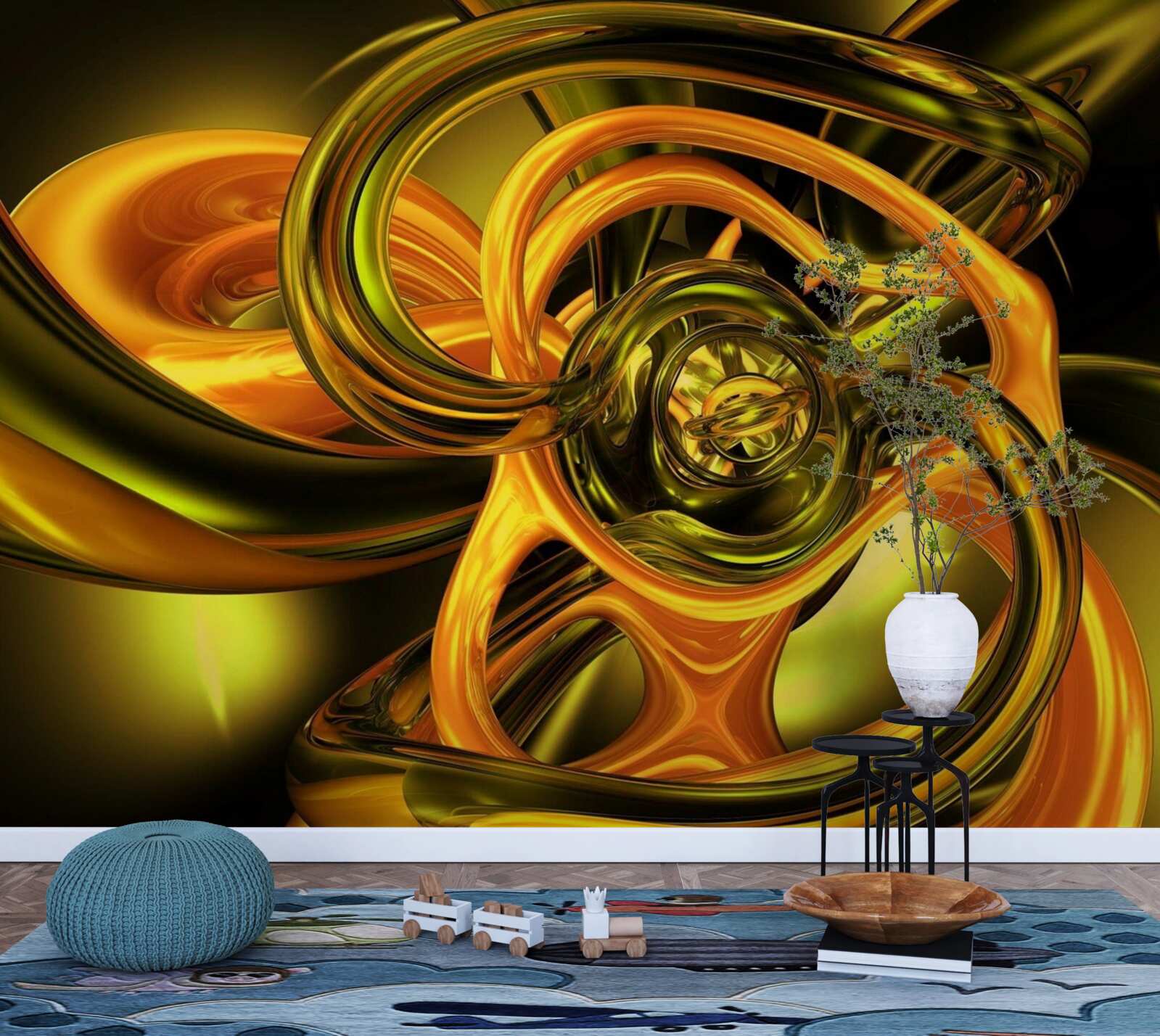 Fototapeta zamknięte linie o gładkich konturach