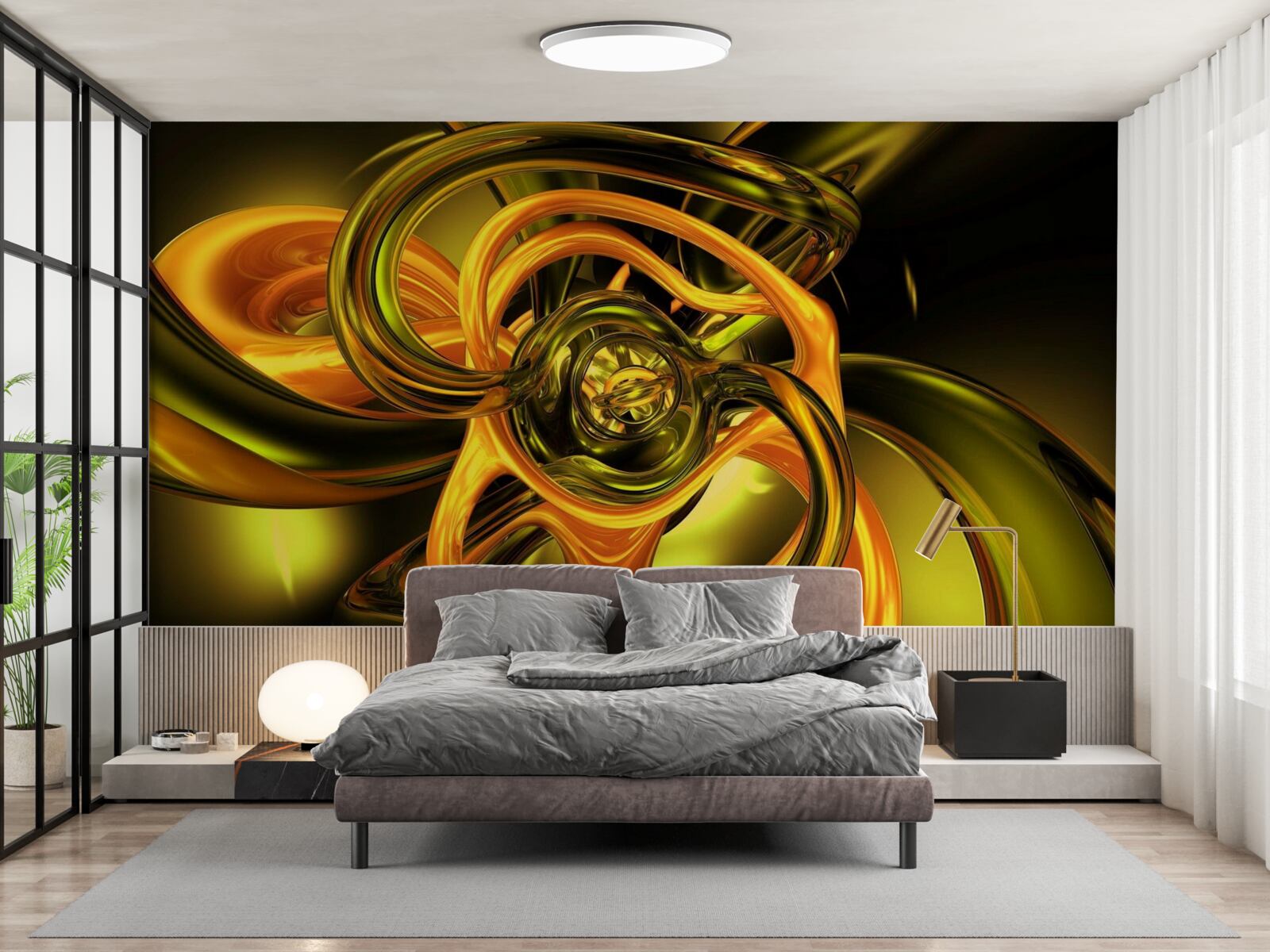 Fototapeta zamknięte linie o gładkich konturach