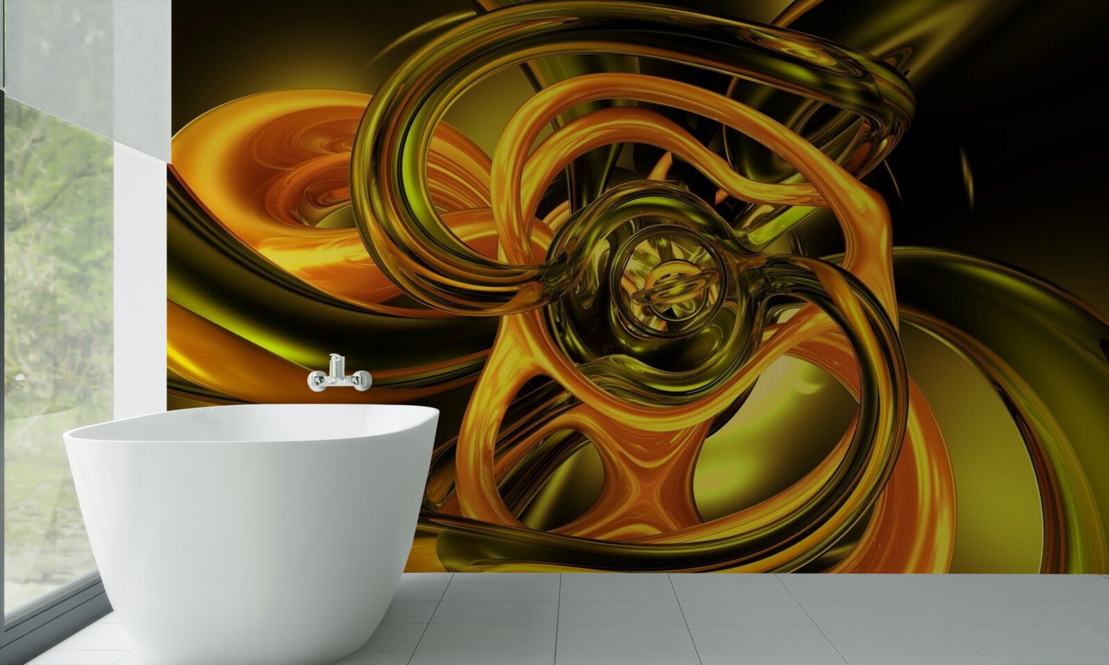 Fototapeta zamknięte linie o gładkich konturach