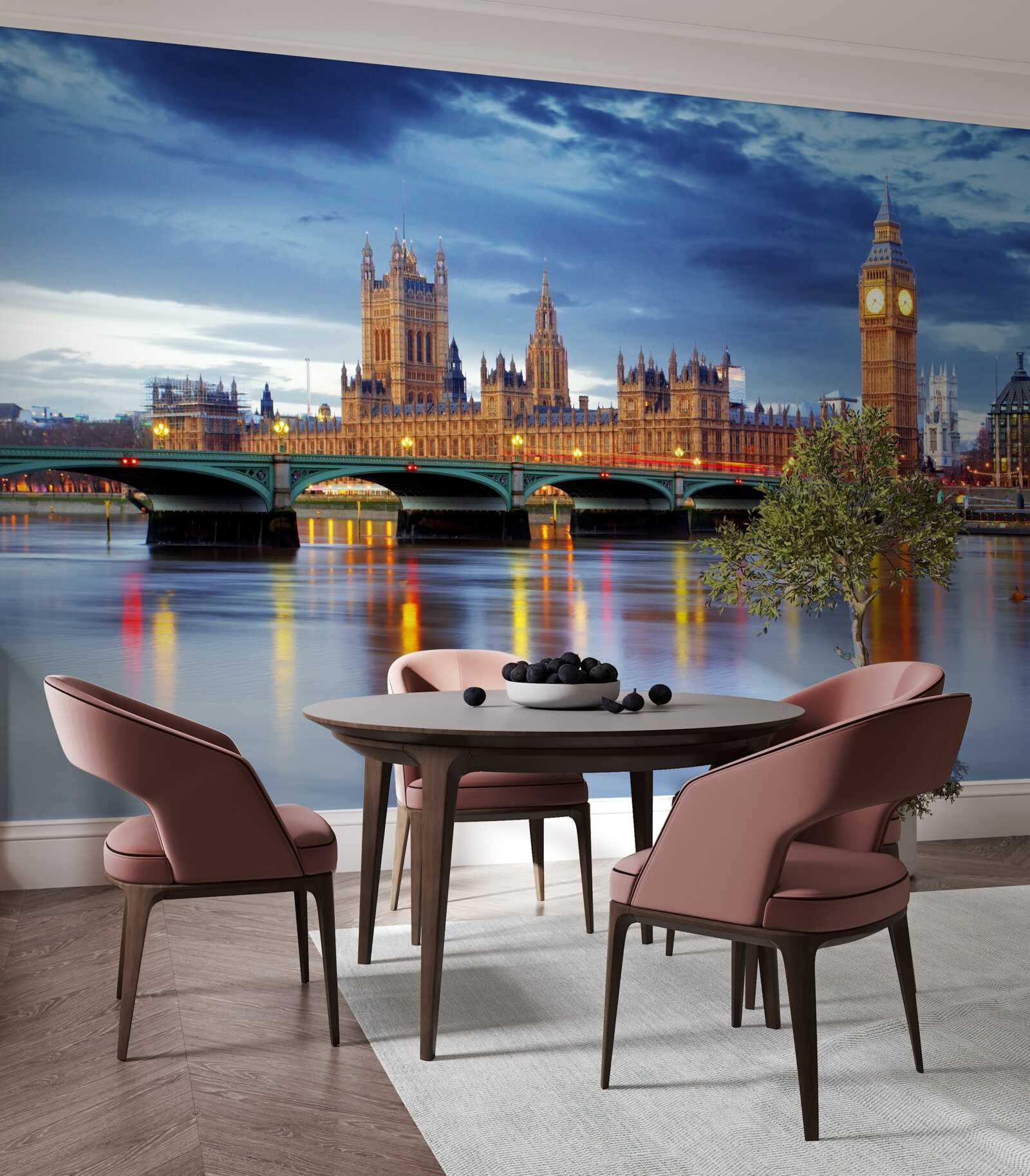 Fototapeta odbicie brytyjskiego parlamentu w wodzie rzeki