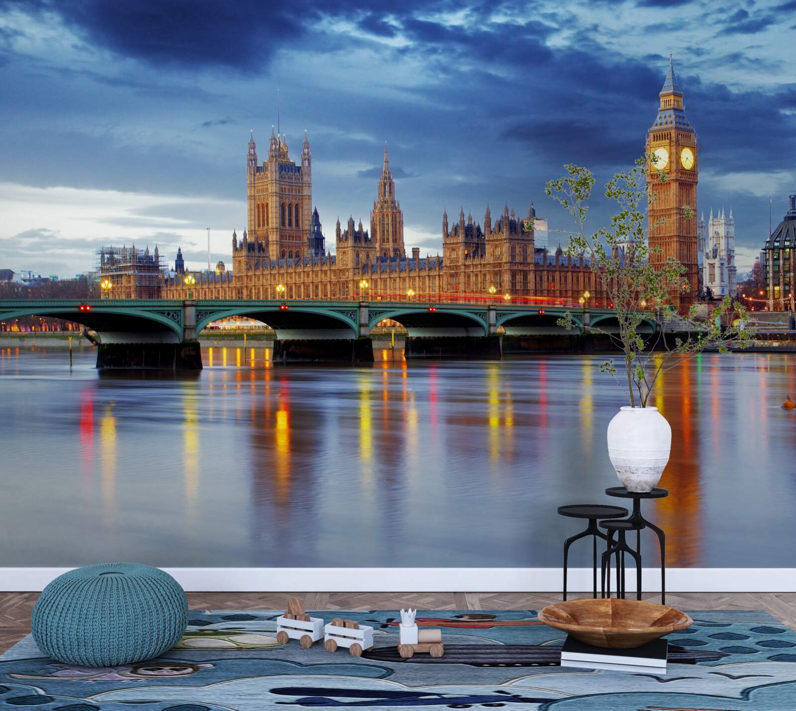 Fototapeta odbicie brytyjskiego parlamentu w wodzie rzeki