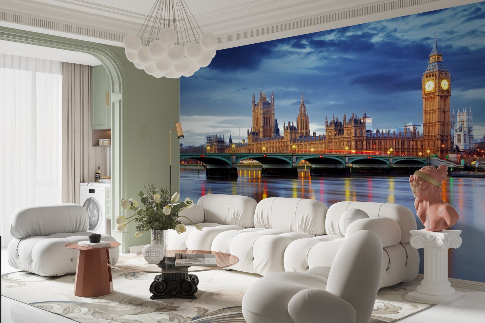 Fototapeta odbicie brytyjskiego parlamentu w wodzie rzeki