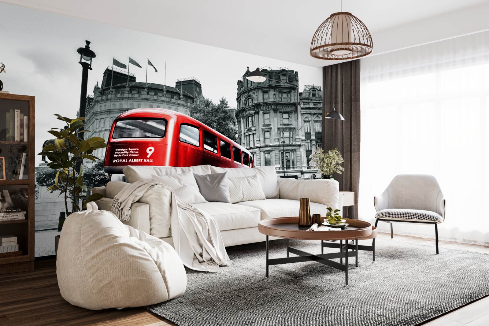 Fototapeta autobus z londynu na ulicy miejskiej