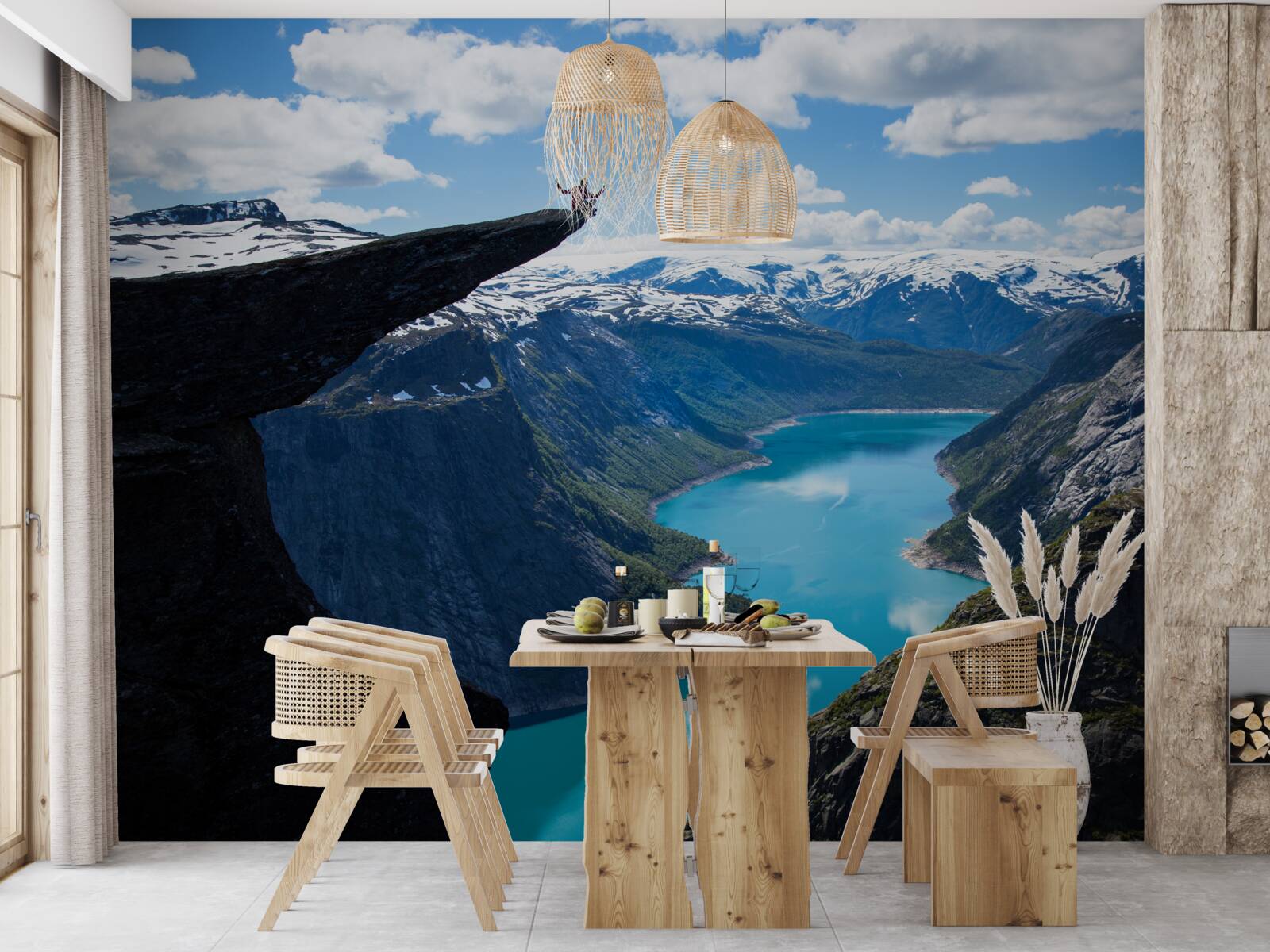 Fototapeta szczyt majestatycznie wznosi się nad przepaścią