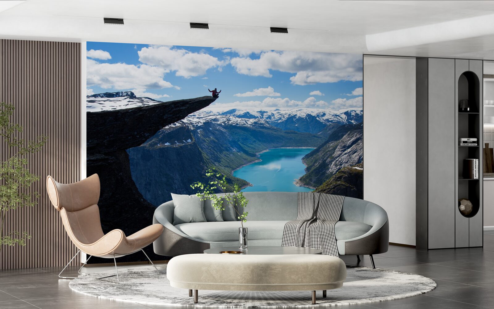 Fototapeta szczyt majestatycznie wznosi się nad przepaścią