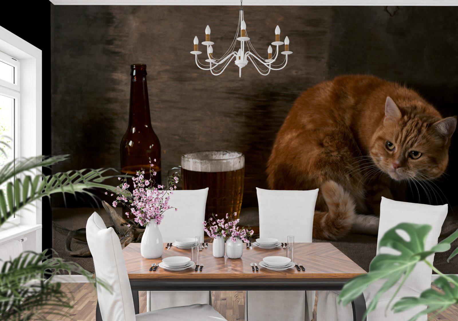 Fototapeta przynęta dla zwierząt domowych i morskich o czerwonym futrze