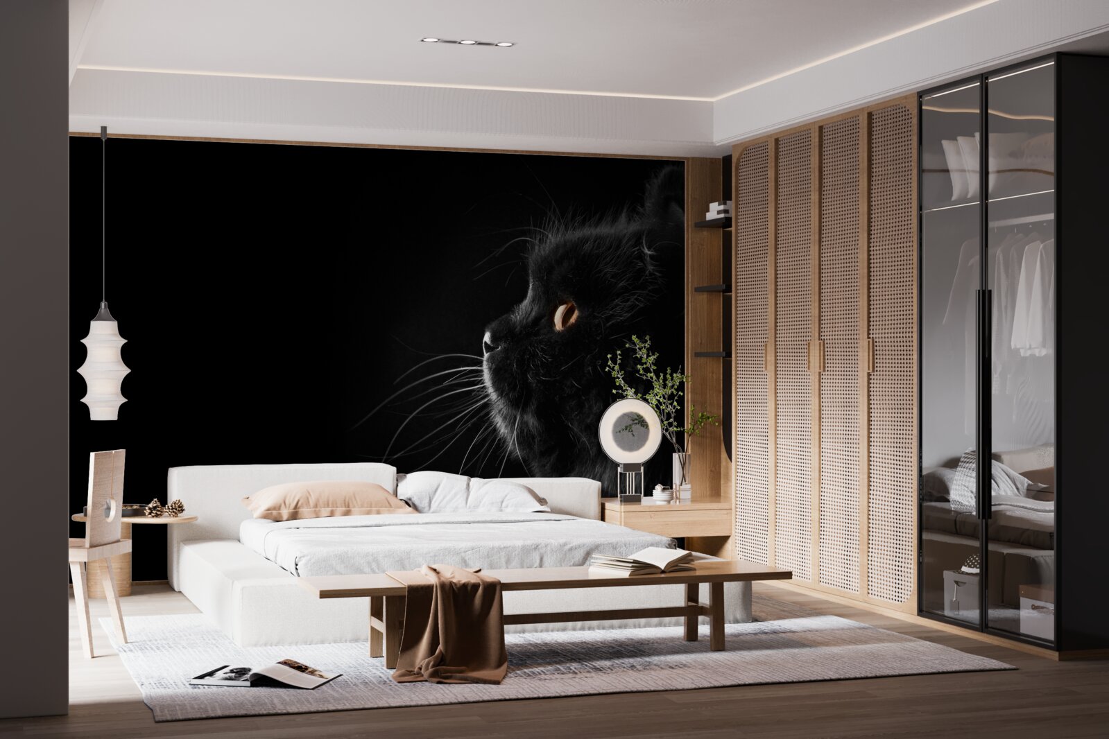 Fototapeta złotooki czarny kot