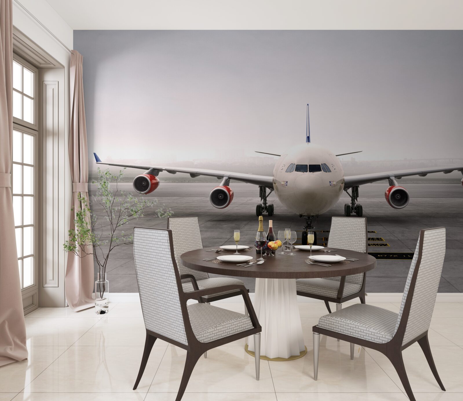 Fototapeta samolot na pasie startowym