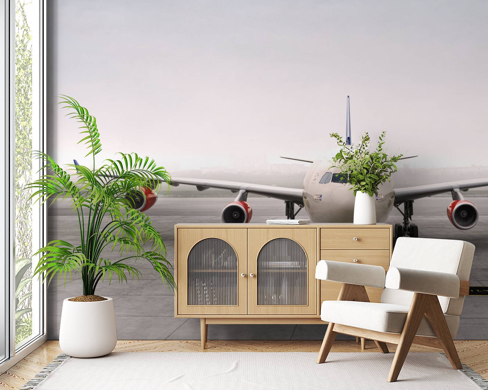 Fototapeta samolot na pasie startowym