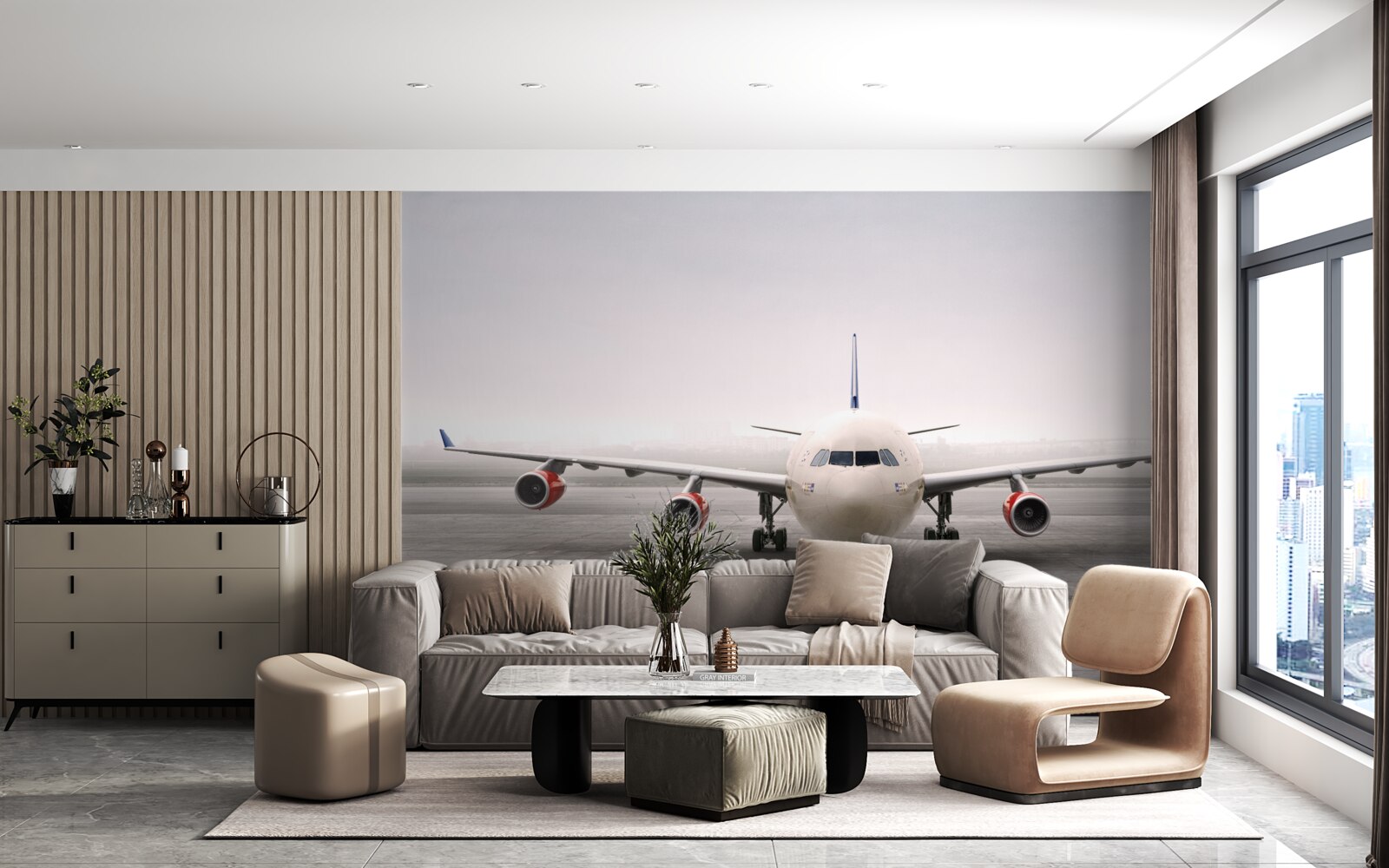 Fototapeta samolot na pasie startowym