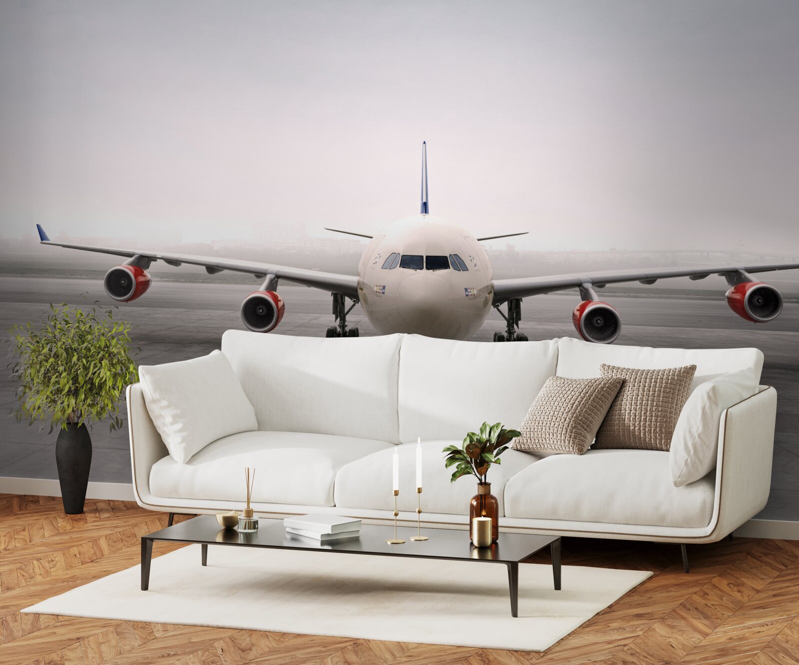 Fototapeta samolot na pasie startowym