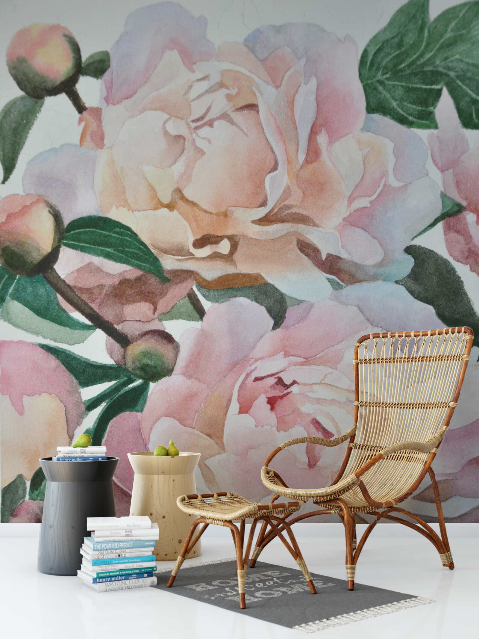 Fototapeta piwonie malowane akwarelą