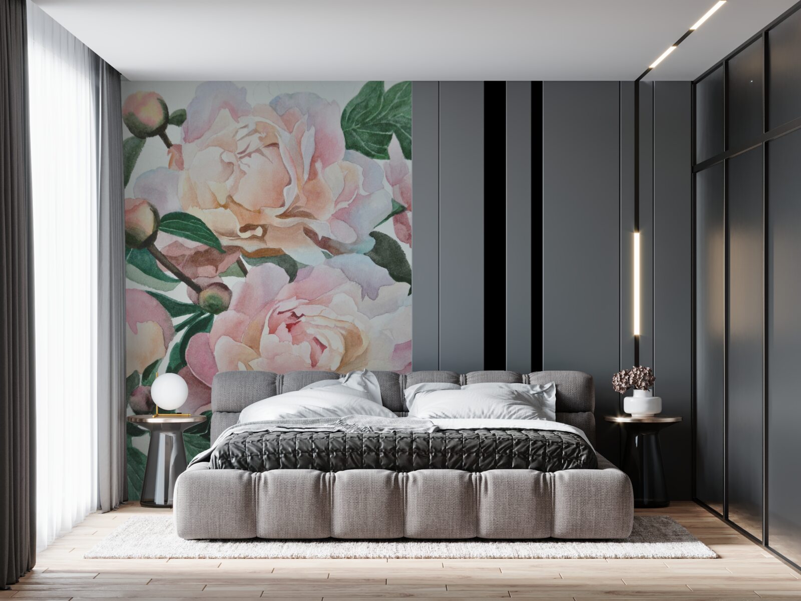 Fototapeta piwonie malowane akwarelą