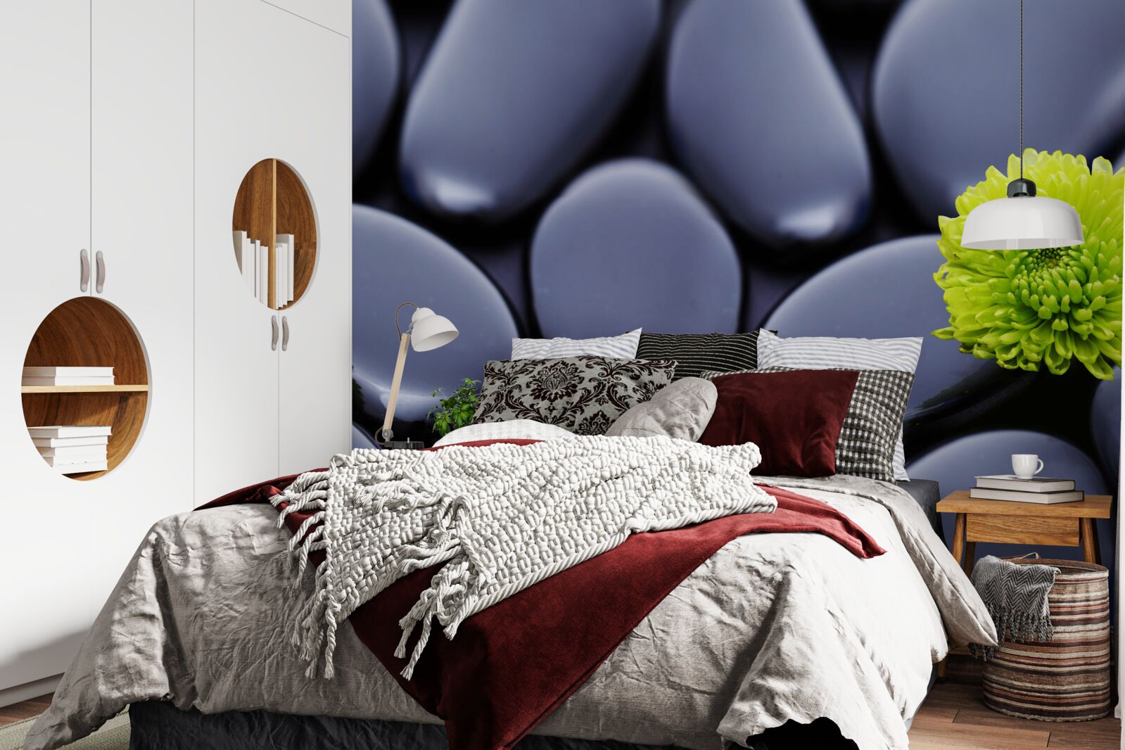 Fototapeta zielony kwiat wyrasta przez skalistą barierę