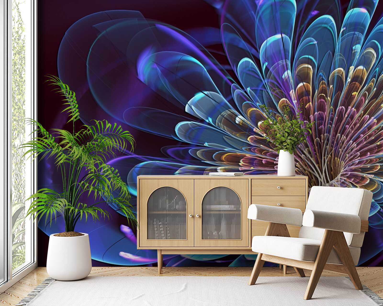 Fototapeta gerbera w abstrakcyjnym tonie