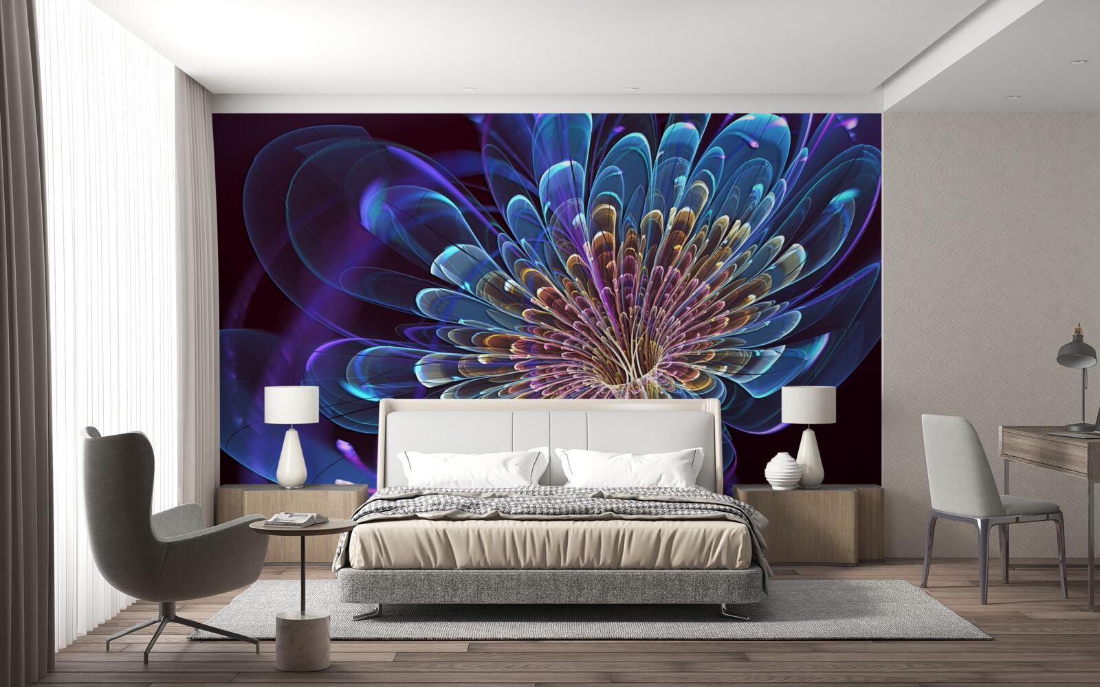 Fototapeta gerbera w abstrakcyjnym tonie