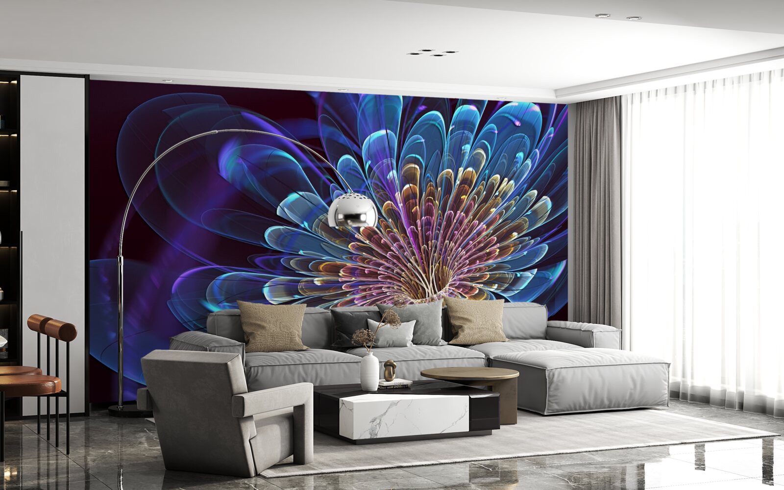 Fototapeta gerbera w abstrakcyjnym tonie