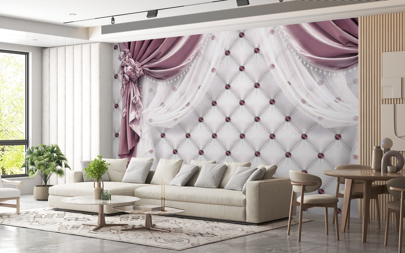 Fototapeta eleganckie gzymsy i perłowe odcienie bieli