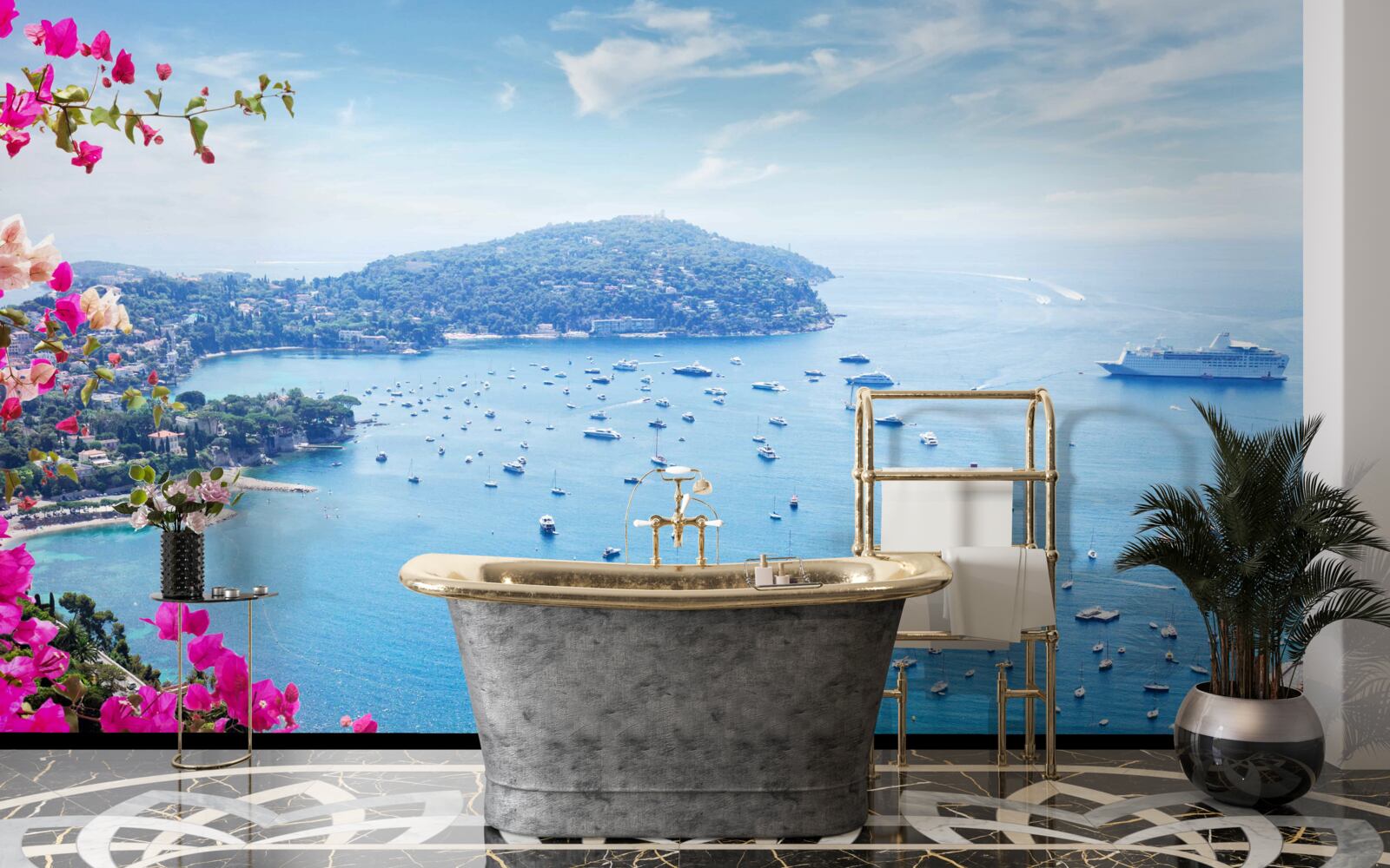 Fototapeta dok w pobliżu wybrzeża szafirów