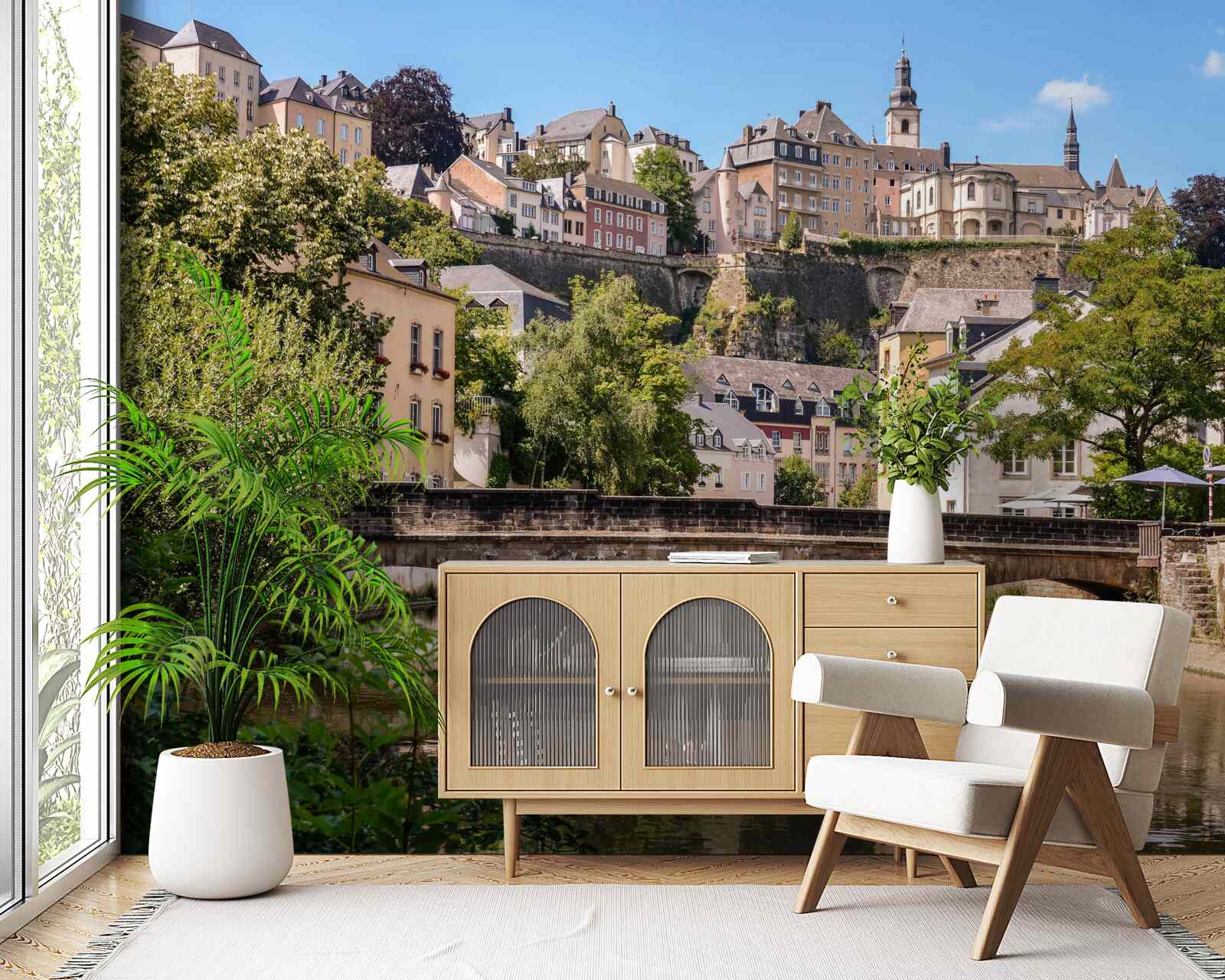 Fototapeta most na rzece luksemburg