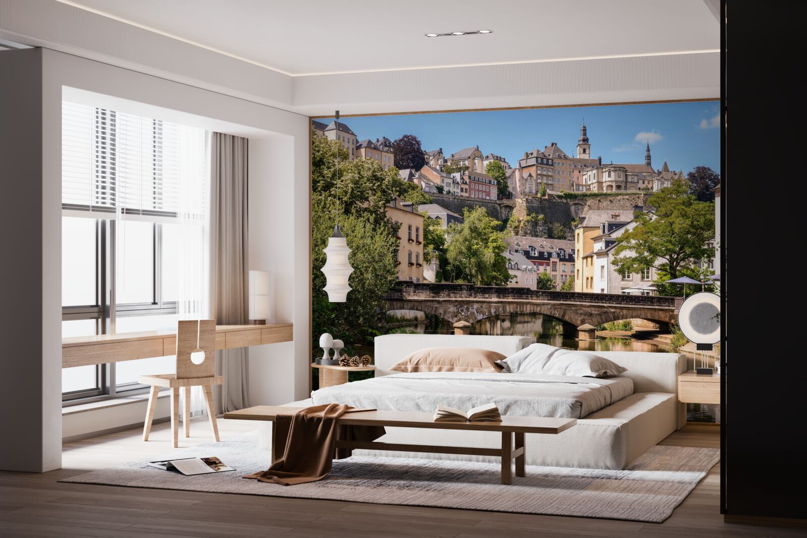 Fototapeta most na rzece luksemburg