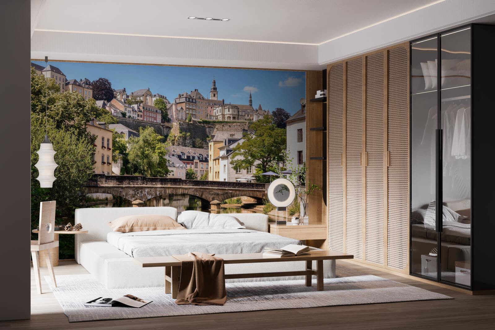 Fototapeta most na rzece luksemburg