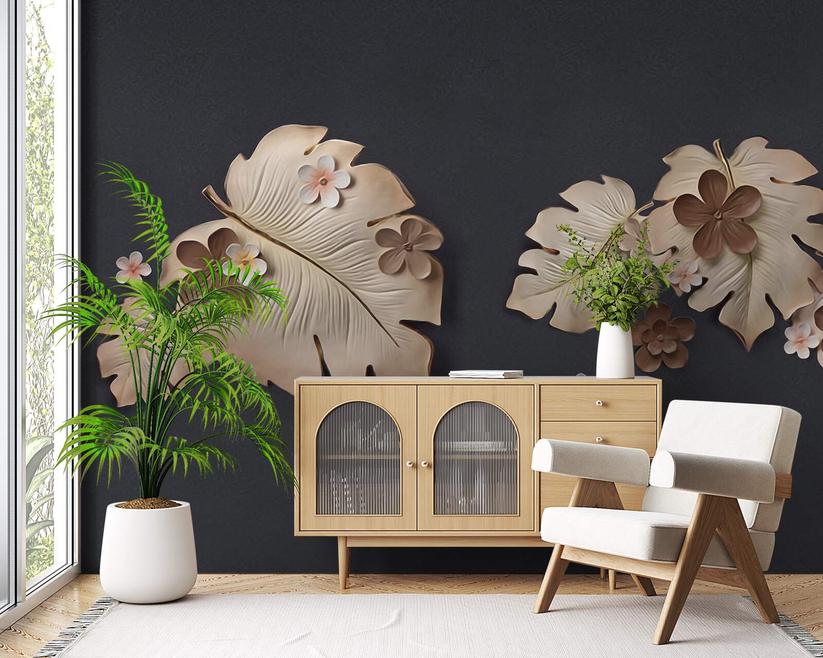 Fototapeta skład brązowych liści