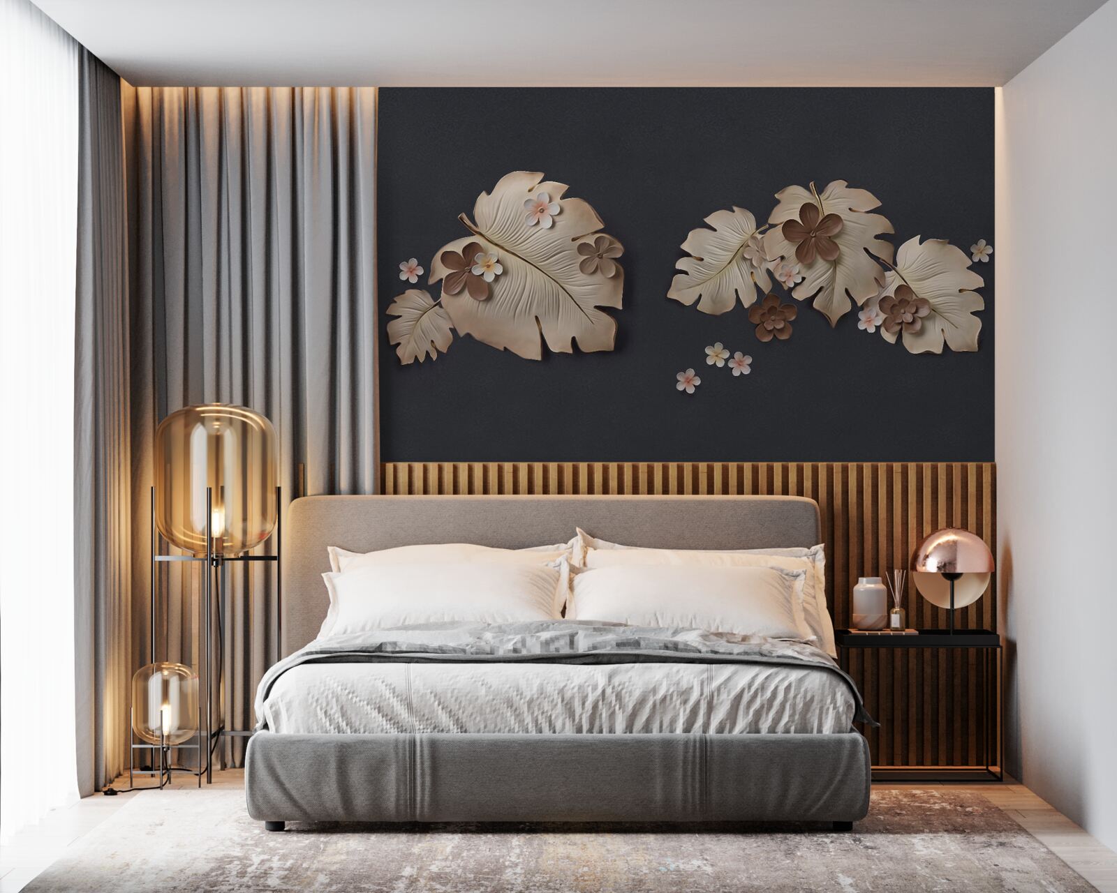 Fototapeta skład brązowych liści