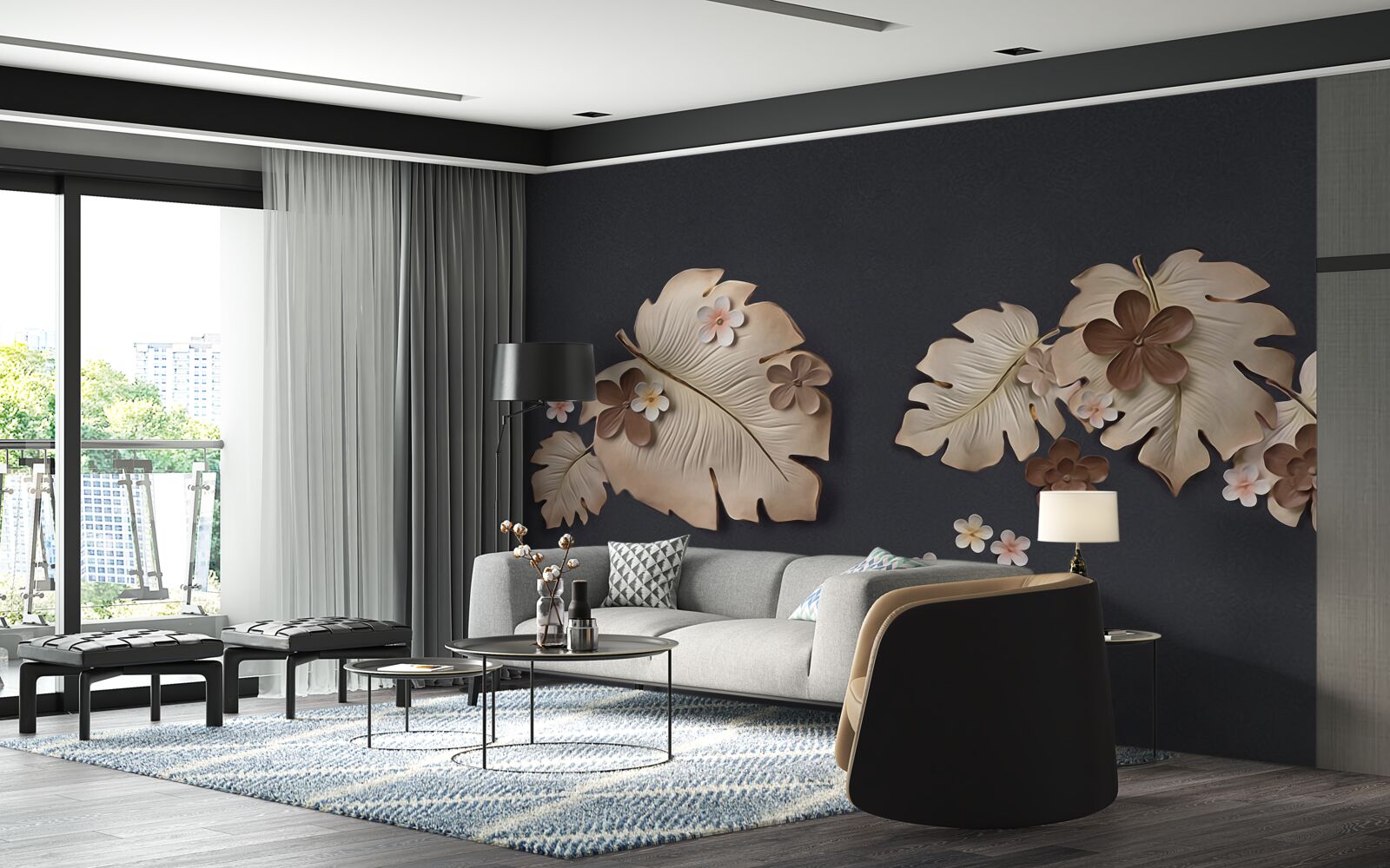 Fototapeta skład brązowych liści