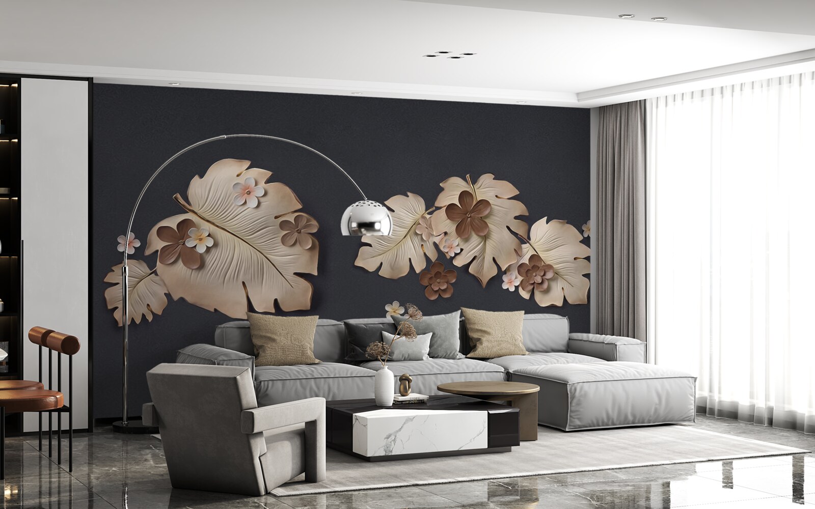 Fototapeta skład brązowych liści