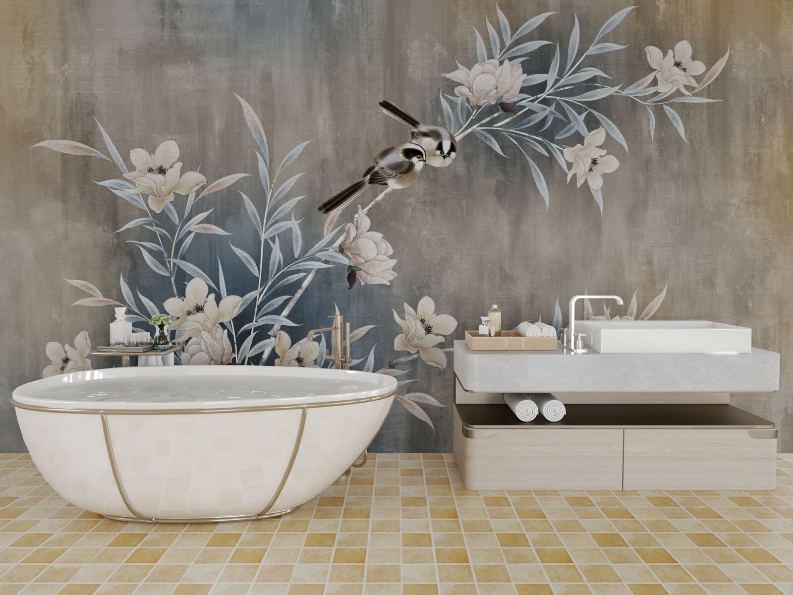 Fototapeta jesienne kwiaty łąkowe