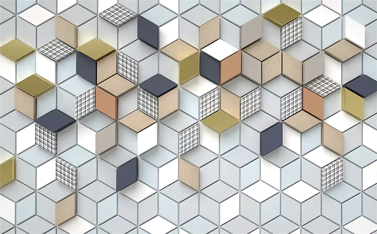 Fototapeta sześcienne kształty wolumetryczne