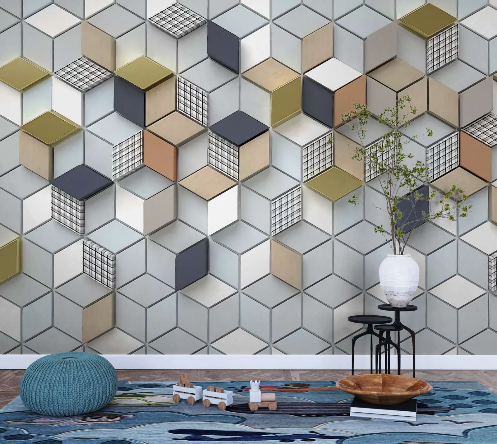 Fototapeta sześcienne kształty wolumetryczne