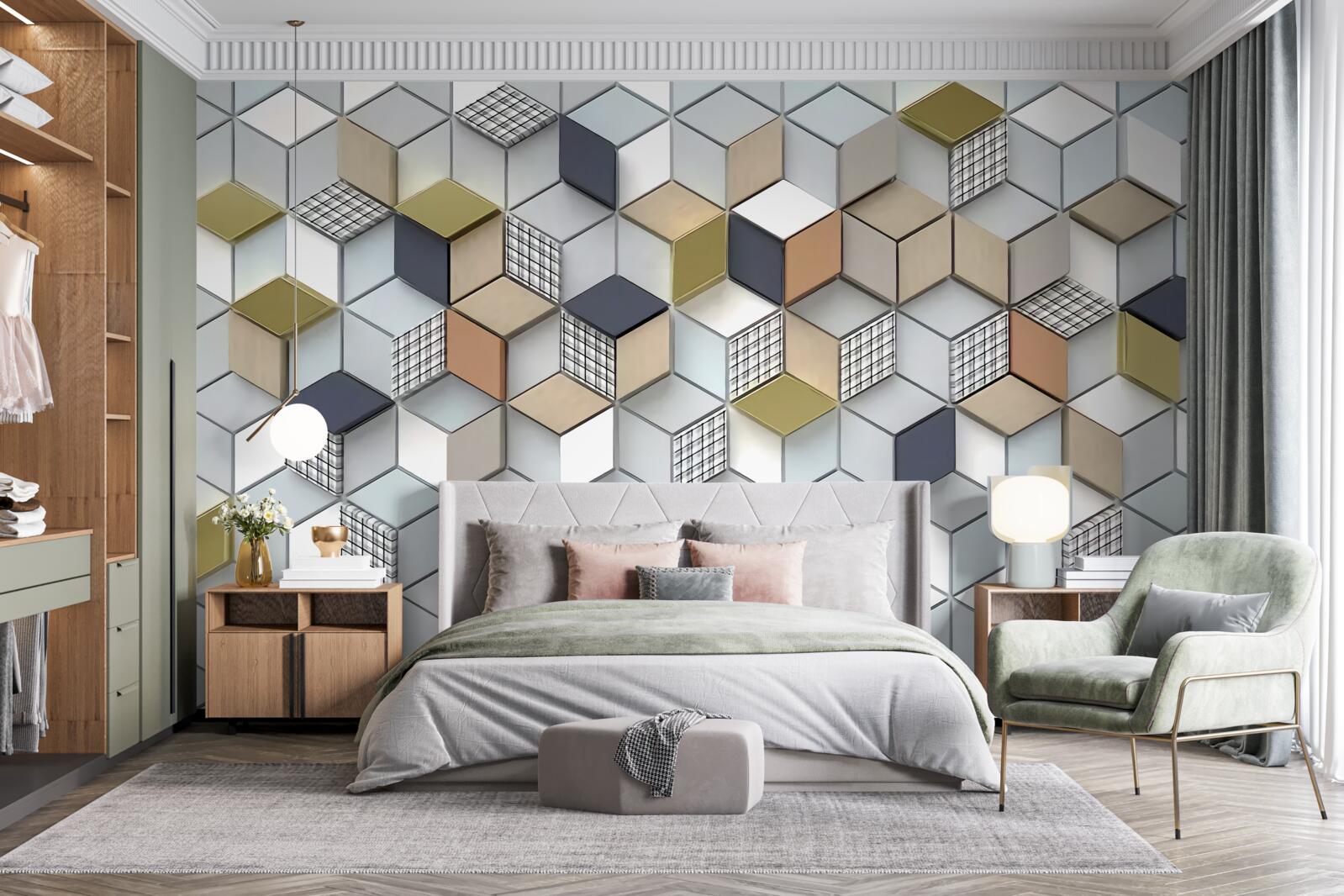 Fototapeta sześcienne kształty wolumetryczne