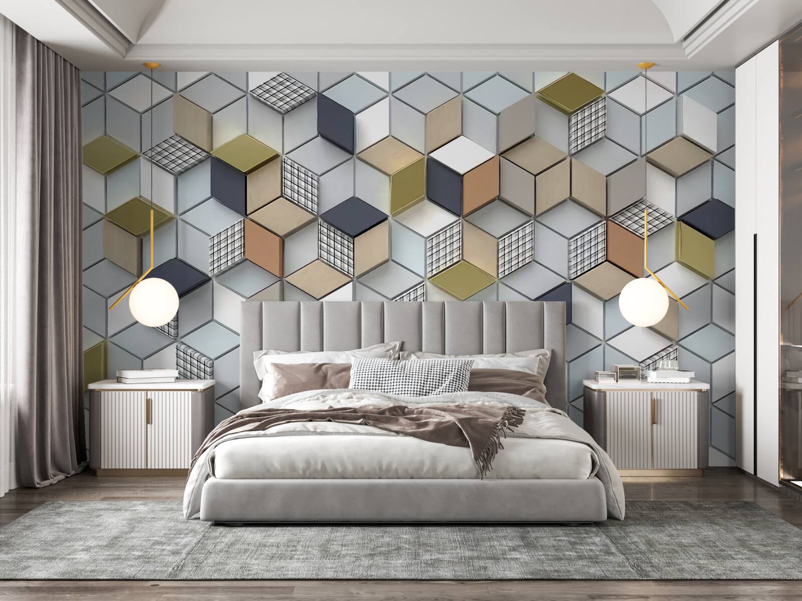 Fototapeta sześcienne kształty wolumetryczne