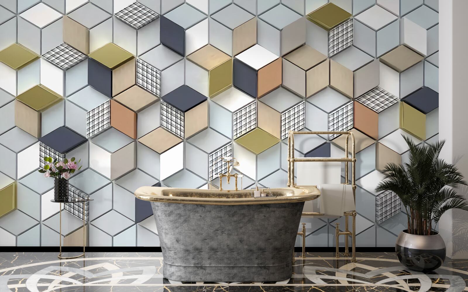 Fototapeta sześcienne kształty wolumetryczne