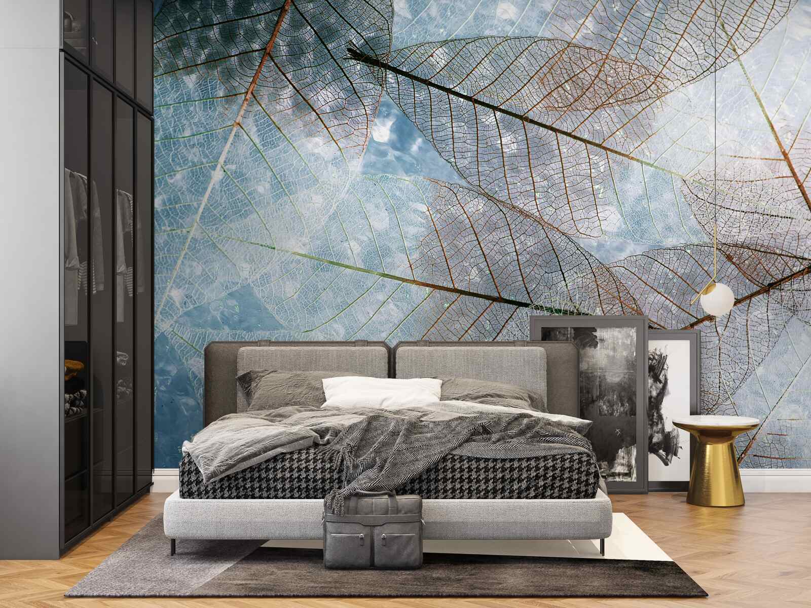 Fototapeta liście przezroczyste na tle nieba