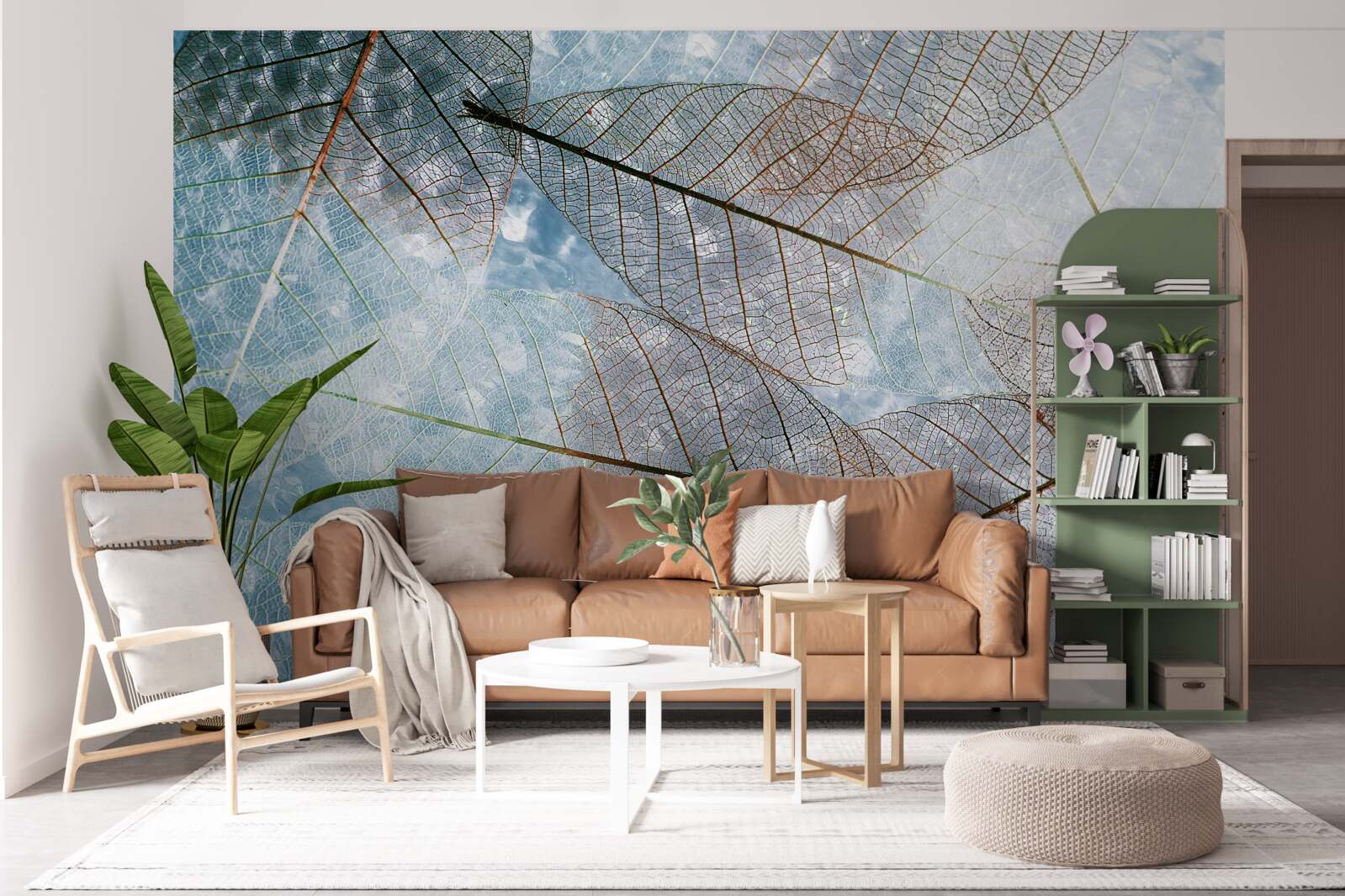 Fototapeta liście przezroczyste na tle nieba