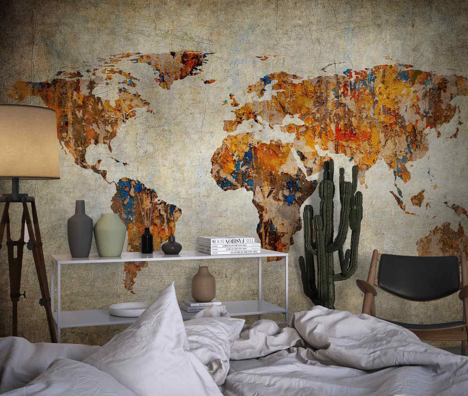 Fototapeta płótno przedstawiające świat w stylu grunge