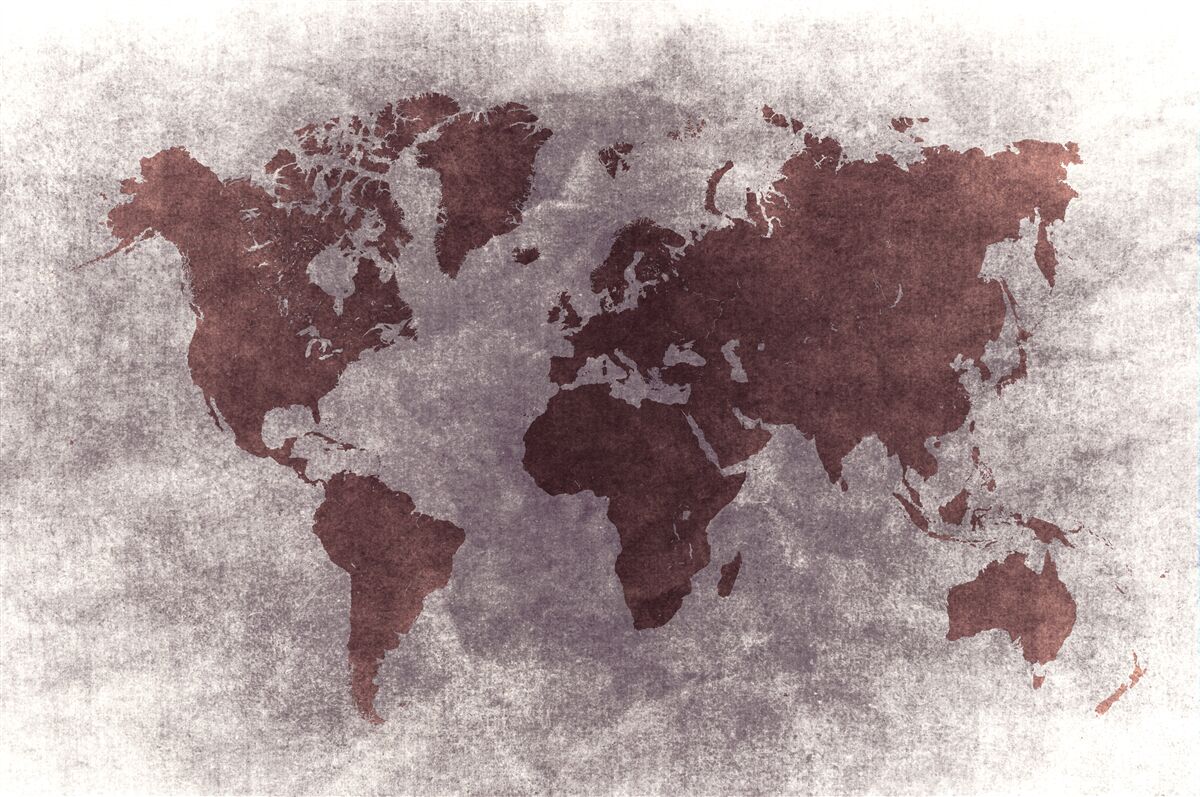 Fototapeta pomiędzy mapami świata