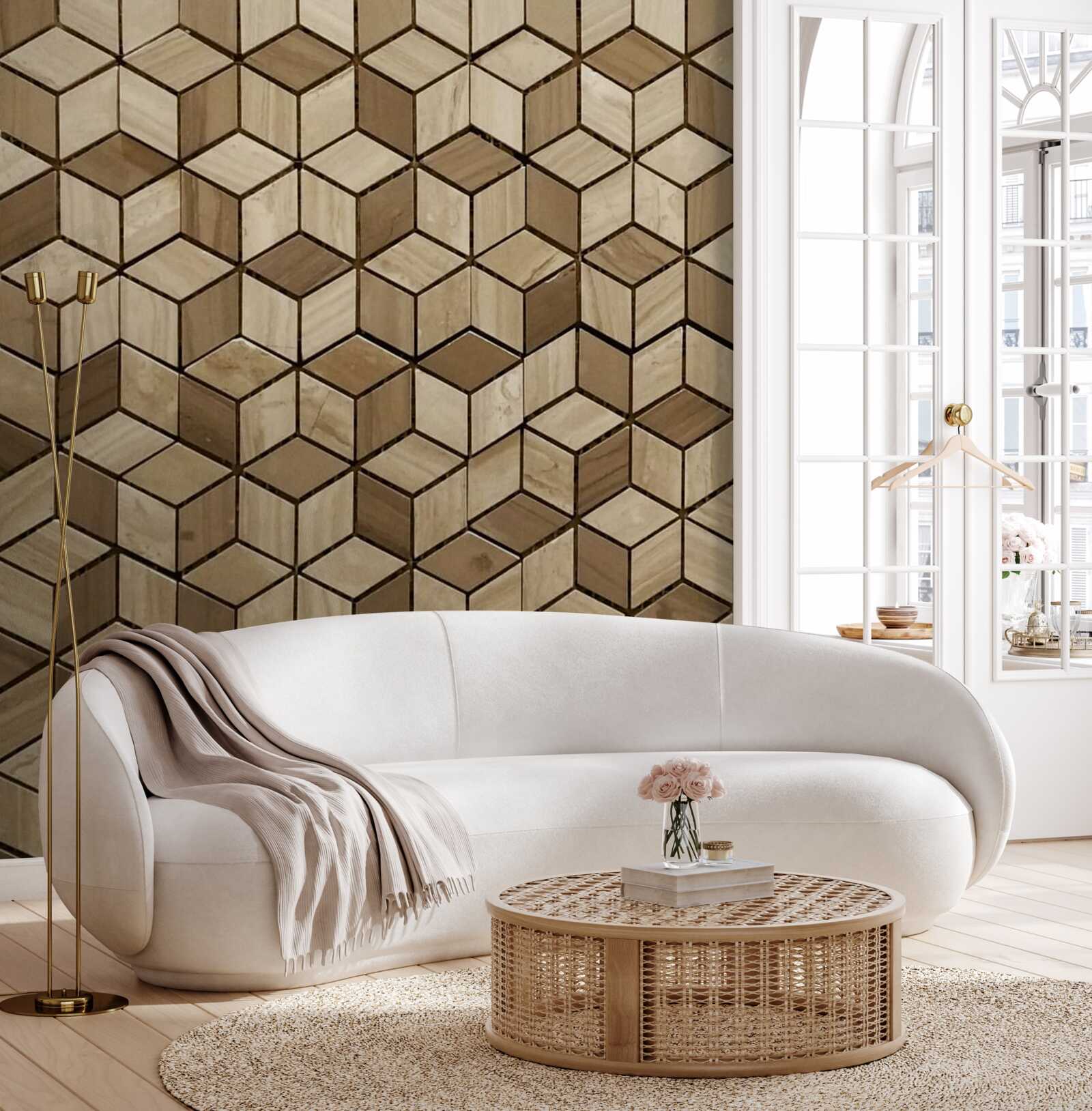 Fototapeta czworokąty i romby przecinają się