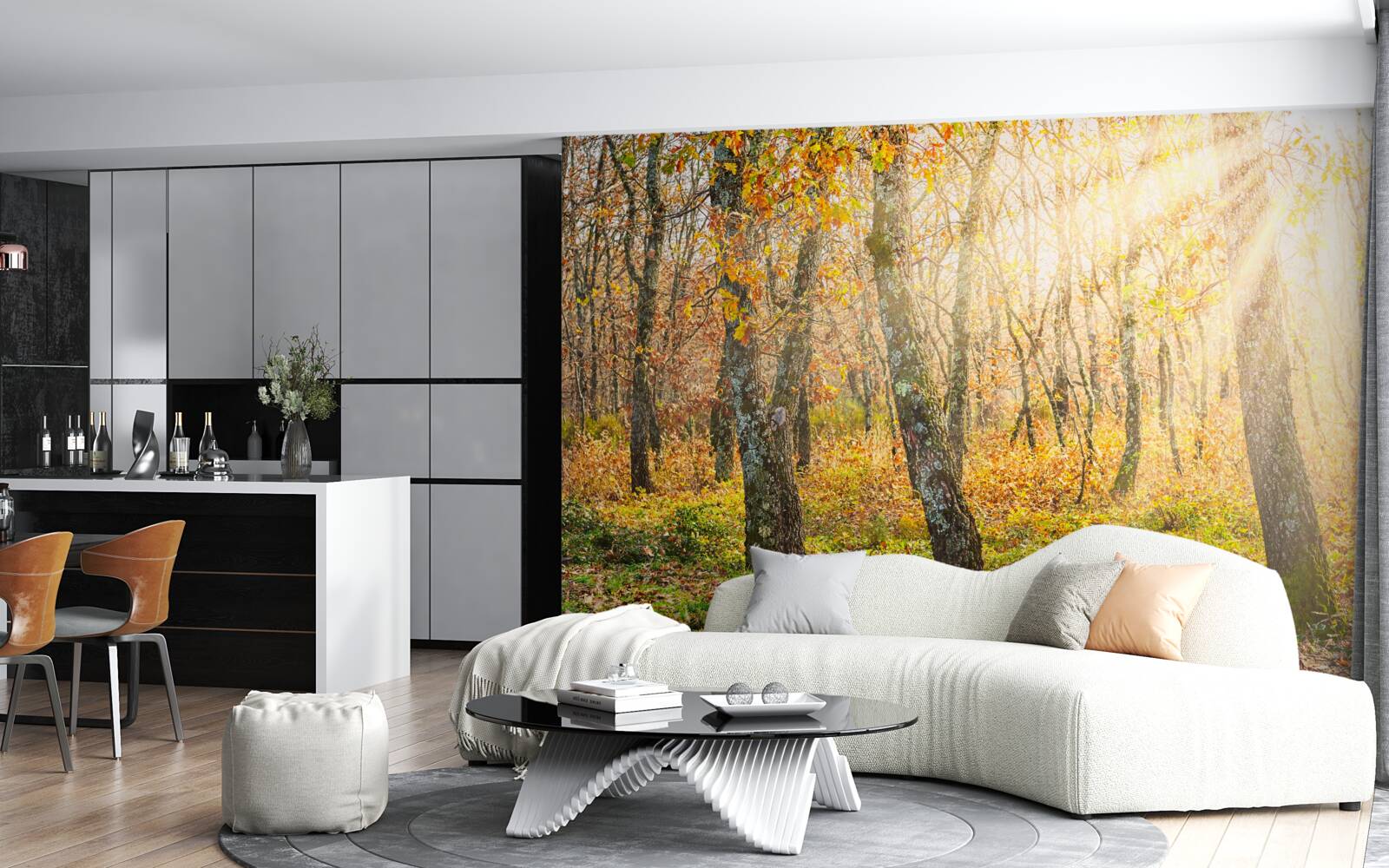 Fototapeta Świt w jesiennym zaroślu