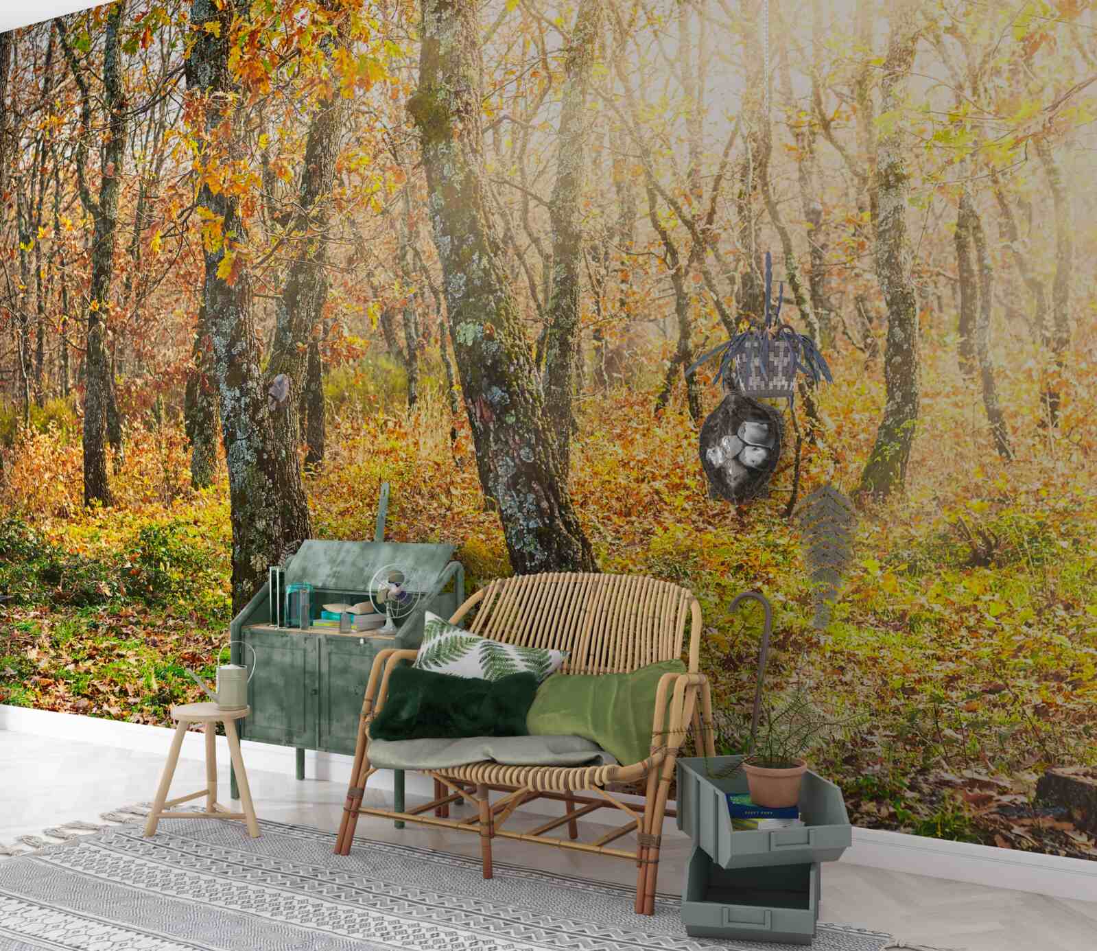 Fototapeta Świt w jesiennym zaroślu