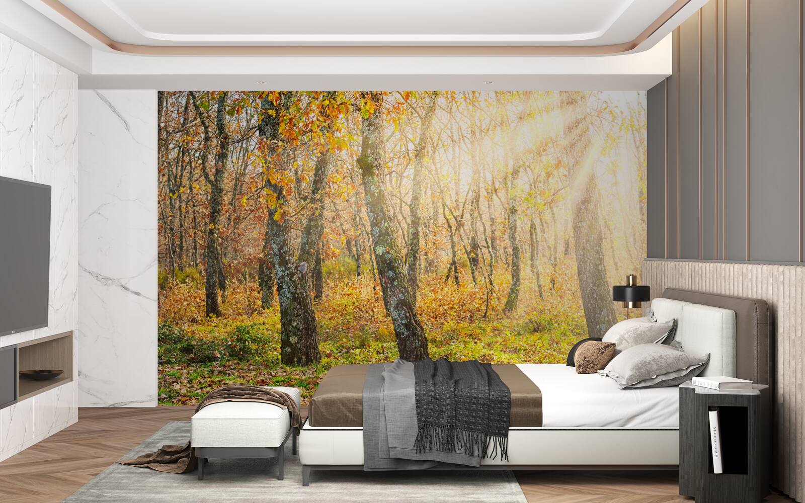 Fototapeta Świt w jesiennym zaroślu